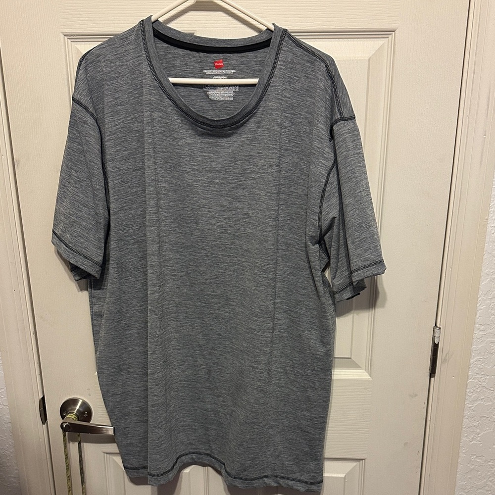 Hanes Heather Gray Short Sleeve Tee